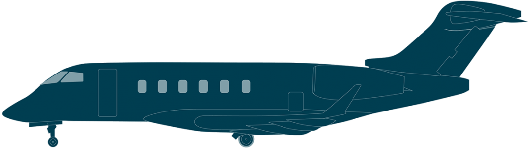 Challenger 350 side view