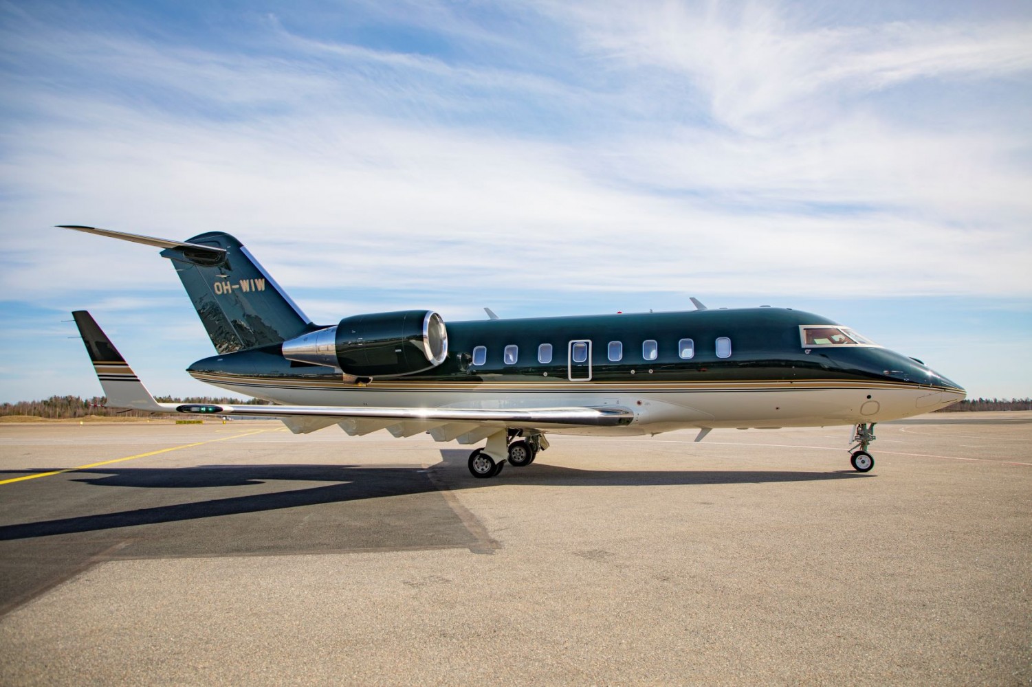 Challenger 650 aircraft, image courtesy of Jetflite.