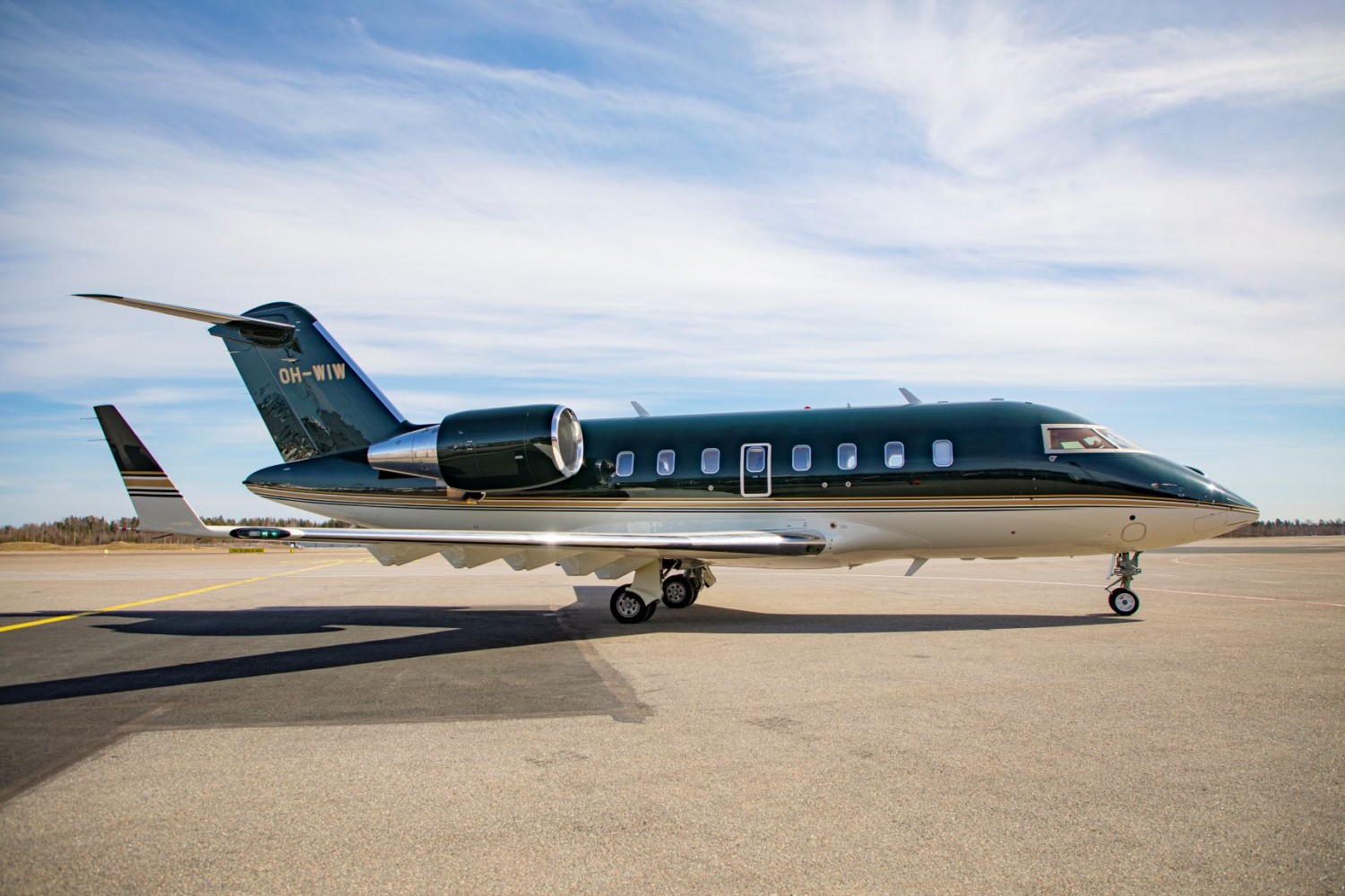 L'avion Challenger 650, image courtoisie de Jetflite.