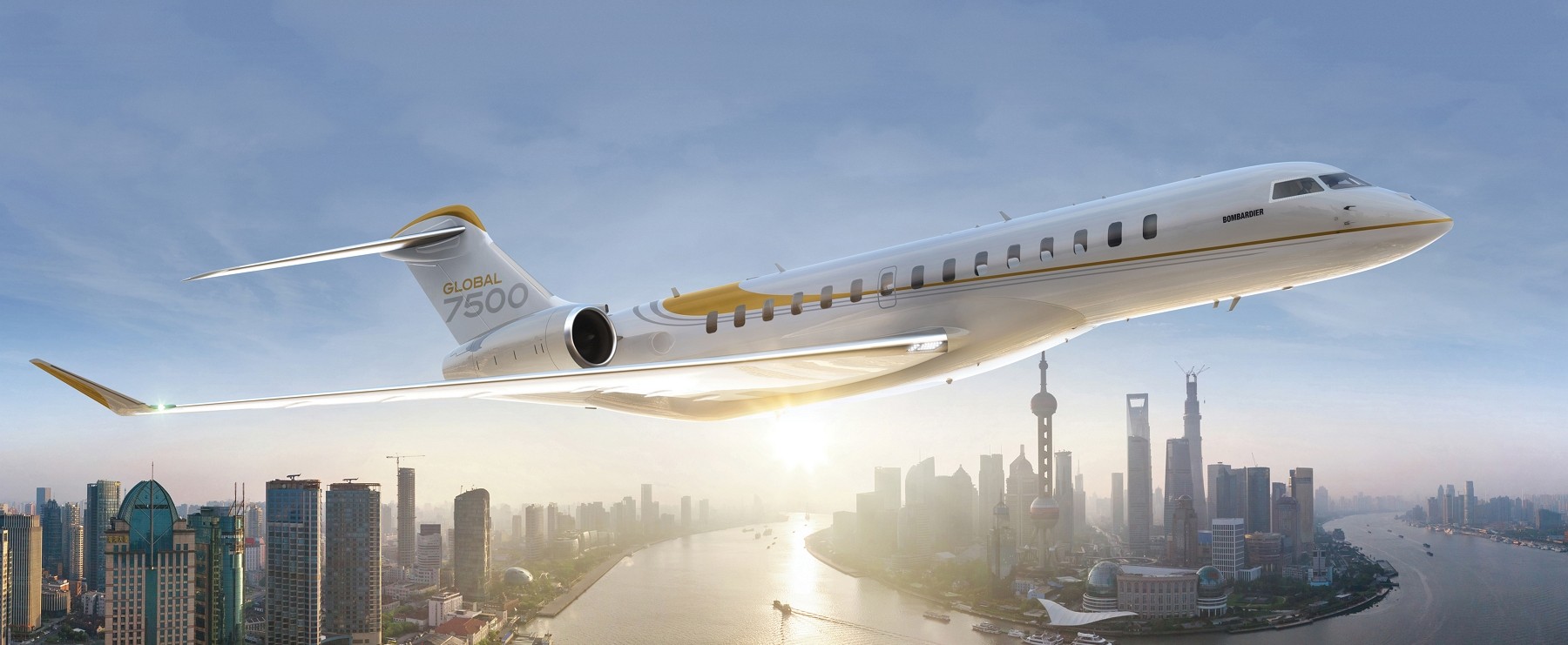 Global 7500 in flight